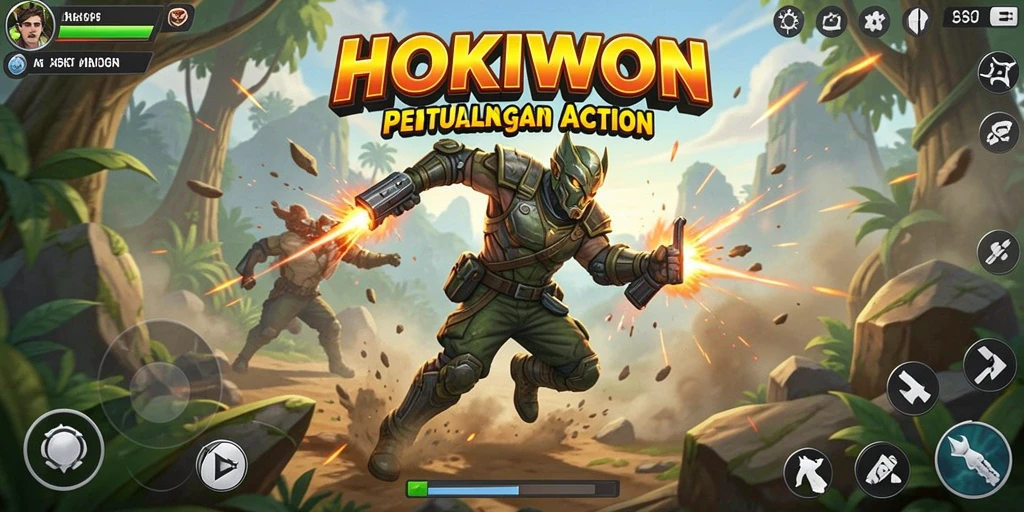Screenshot menampilkan aksi mendebarkan dalam gameplay HOKIWON.