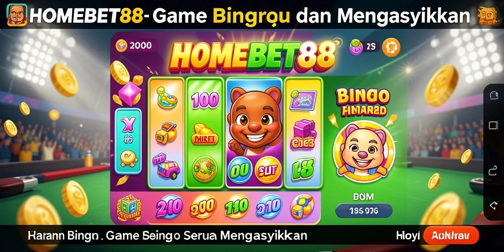 Tampilan gameplay Bingo yang seru dan interaktif di HOMEBET88.