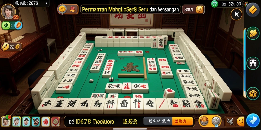 Screenshot utama ID678 dengan gameplay Mahjong yang menarik dan penuh warna.