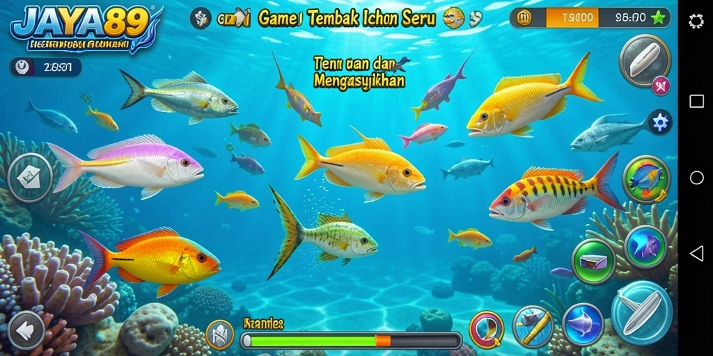 Tampilan menarik dari gameplay Tembak Ikan di JAYA89.