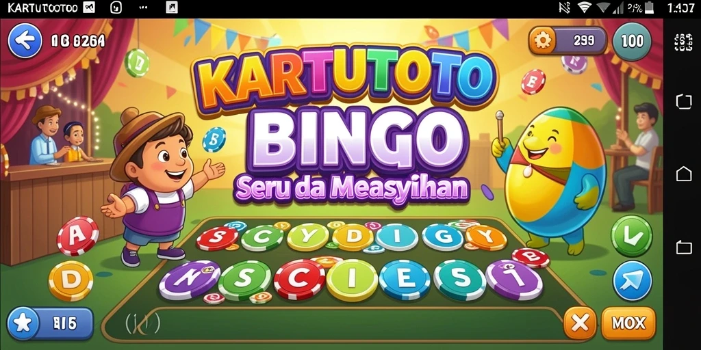 Tampilan screenshot KARTUTOTO dengan gameplay Bingo yang seru.