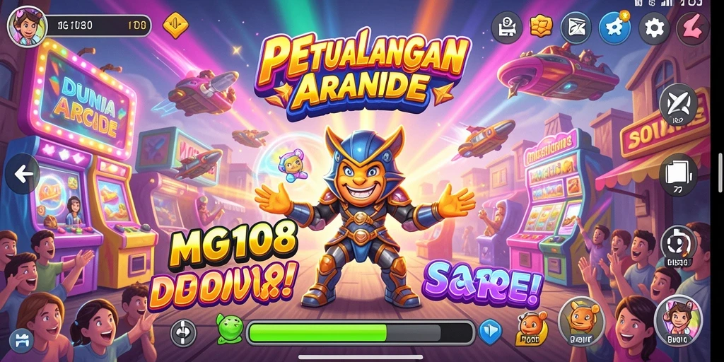 Tangkapan layar gameplay MG108 menampilkan aksi seru di dunia Arcade.