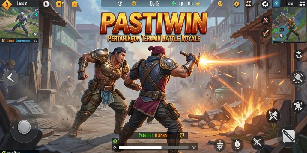 Tangkapan layar gameplay PASTIWIN yang mendebarkan saat pertempuran Battle Royale.