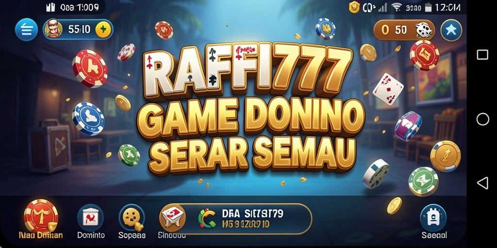 Tampilan gameplay seru dalam RAFFI777 saat bermain Domino.