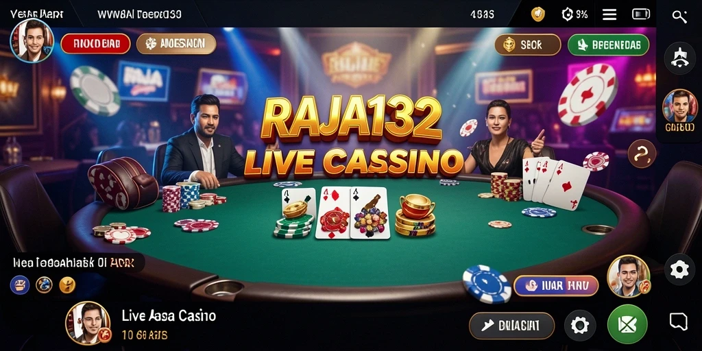Tampilan gameplay Live Casino RAJA132 yang menegangkan dan interaktif.