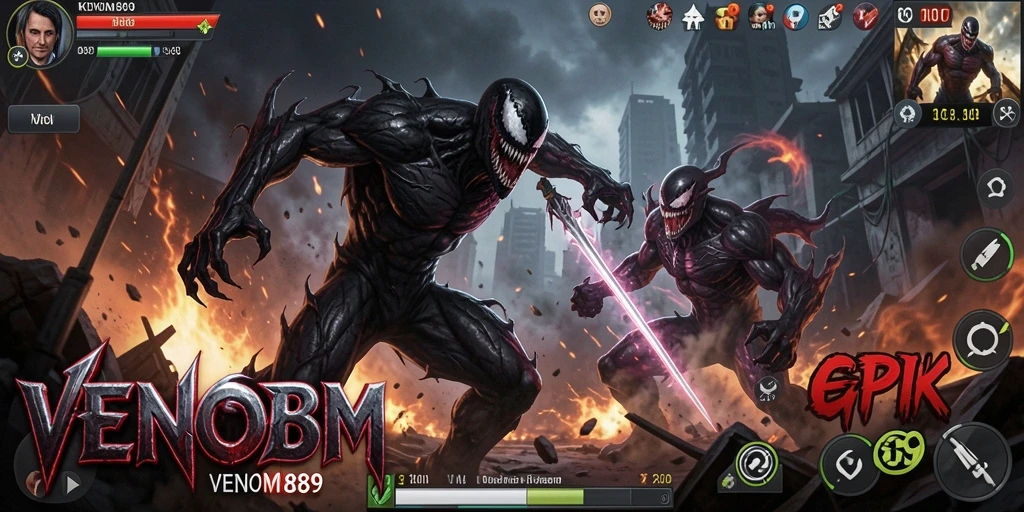 Tampilan gameplay VENOM889 yang penuh aksi dan intens.
